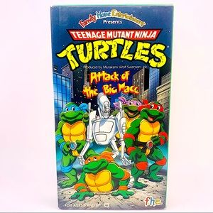 1989 Teenage Mutant Ninja Turtles Attack of the Big Macc VHS - 27344